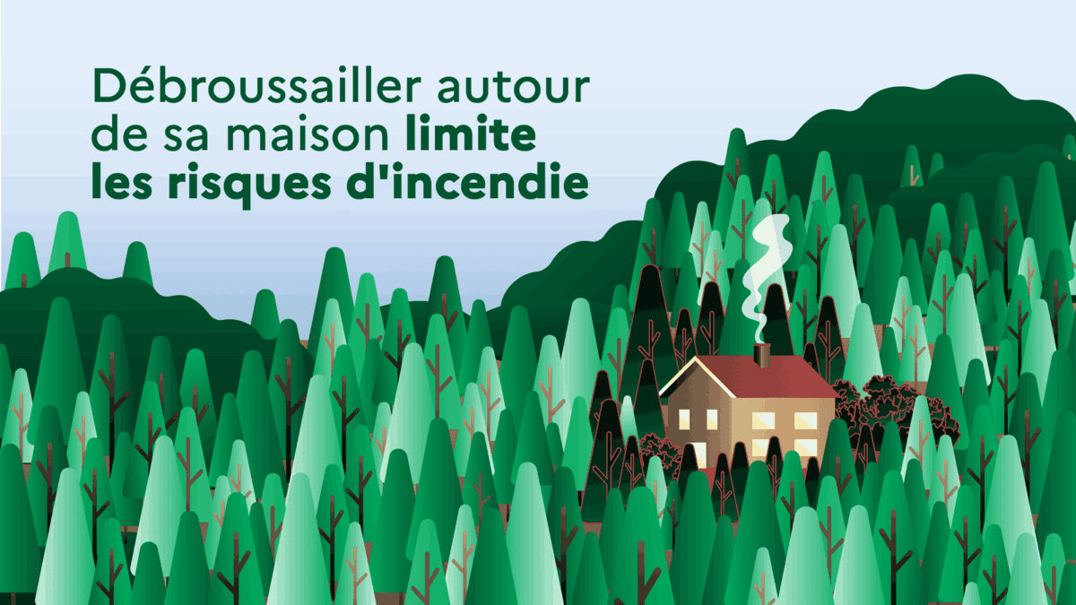 Débroussailler autour de sa maison limite les risques d'incendie