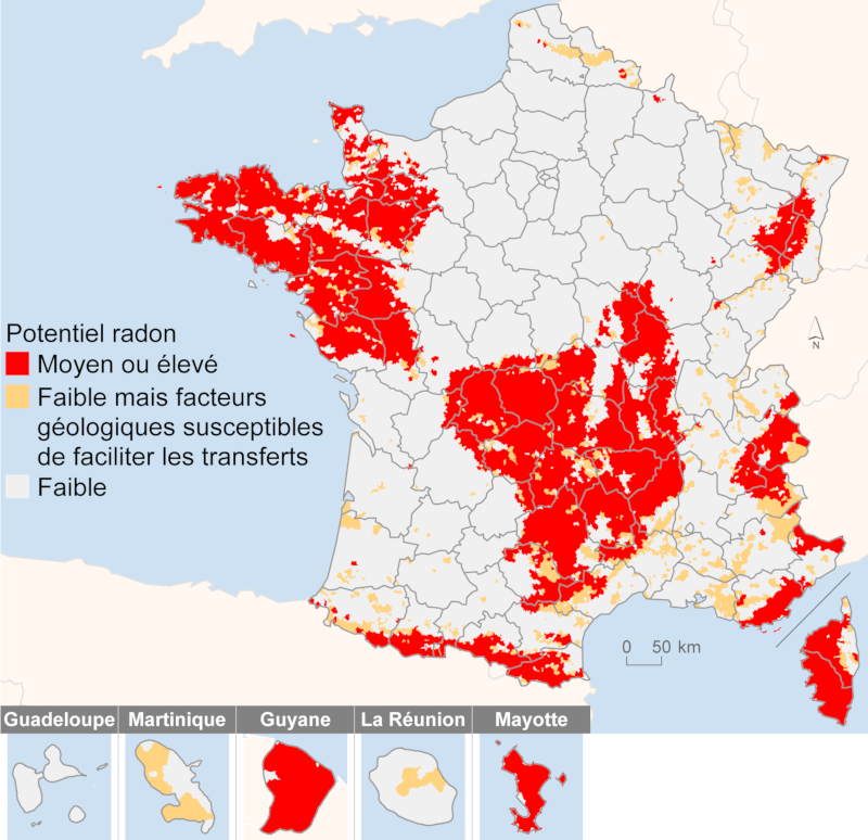 Illustration 1149 - La présence du radon en France en 2017